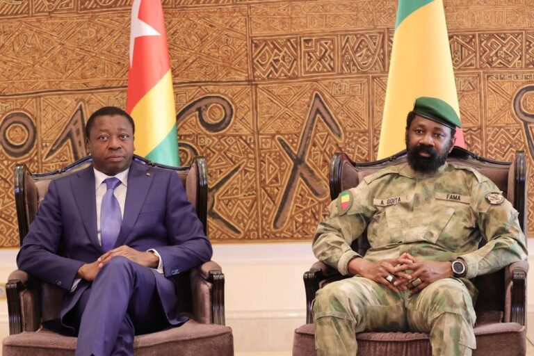 Mali: Tête-à-tête entre Assimi Goïta et Faure Gnassingbé à Bamako