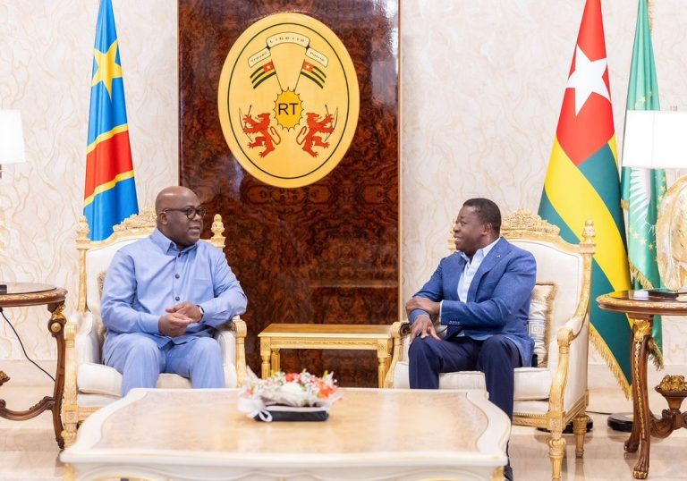 Paix et sécurité dans les grands lacs : Le médiateur Faure et Tshisekedi ont échangé à Lomé